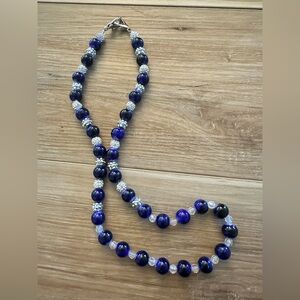 Vintage Acrylic/Rhinestone Beaded Necklace